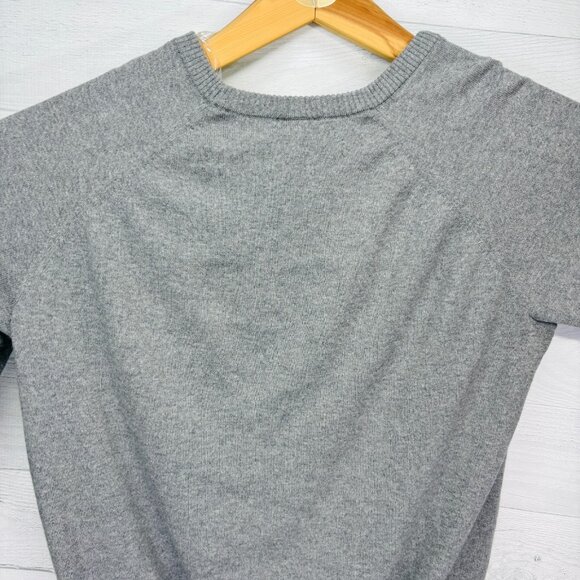 Torrid 3X Holiday CHEERS Sweater Sequin Graphic Gray Cotton Festive Pullover - Picture 9 of 14